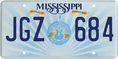 MS license plate JGZ684