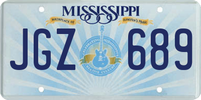 MS license plate JGZ689