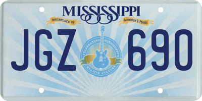 MS license plate JGZ690