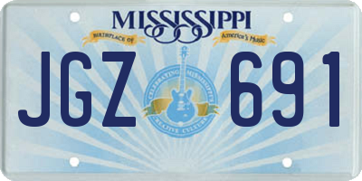 MS license plate JGZ691