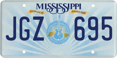 MS license plate JGZ695