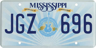 MS license plate JGZ696