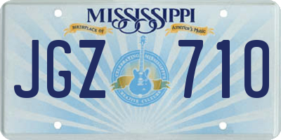 MS license plate JGZ710