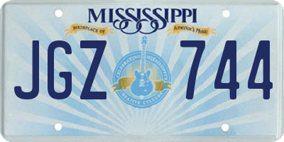MS license plate JGZ744