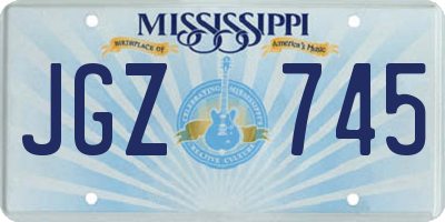 MS license plate JGZ745