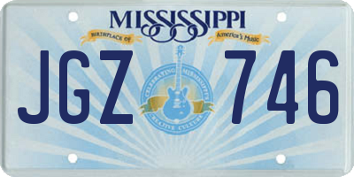 MS license plate JGZ746