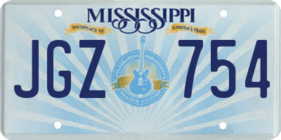 MS license plate JGZ754