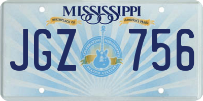 MS license plate JGZ756