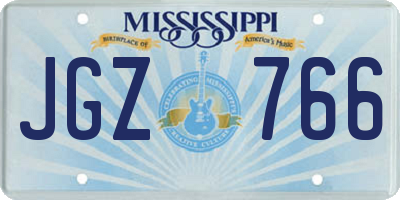 MS license plate JGZ766