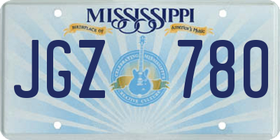 MS license plate JGZ780