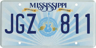 MS license plate JGZ811
