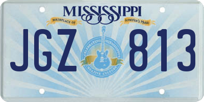 MS license plate JGZ813
