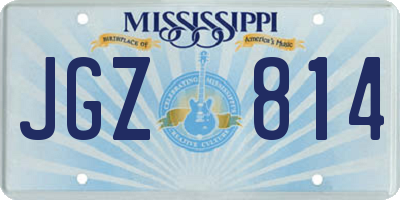 MS license plate JGZ814