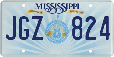 MS license plate JGZ824