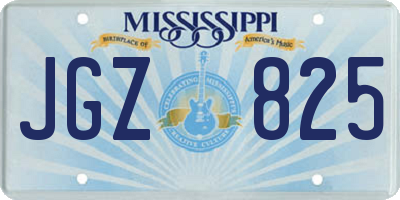 MS license plate JGZ825