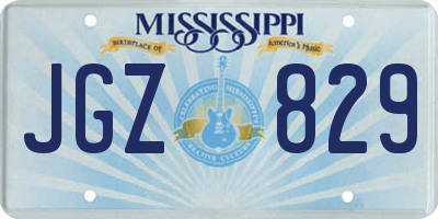 MS license plate JGZ829
