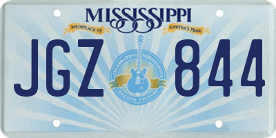 MS license plate JGZ844
