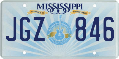 MS license plate JGZ846
