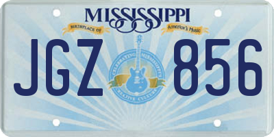 MS license plate JGZ856