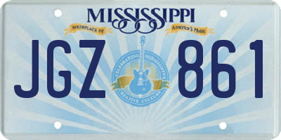 MS license plate JGZ861