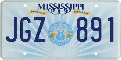 MS license plate JGZ891
