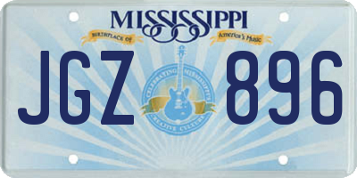 MS license plate JGZ896