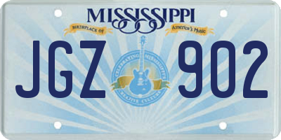 MS license plate JGZ902