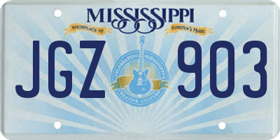 MS license plate JGZ903