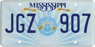 MS license plate JGZ907