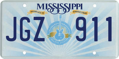 MS license plate JGZ911