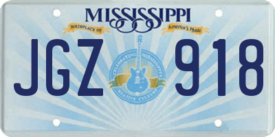 MS license plate JGZ918