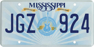 MS license plate JGZ924