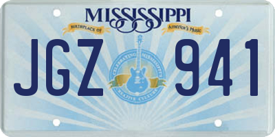 MS license plate JGZ941