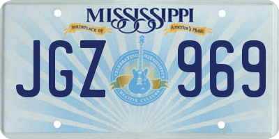 MS license plate JGZ969