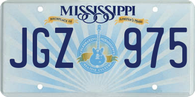 MS license plate JGZ975