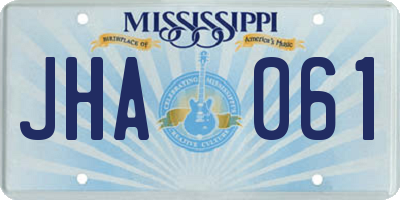 MS license plate JHA061