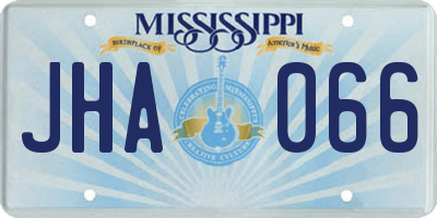 MS license plate JHA066