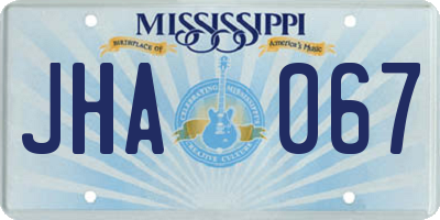 MS license plate JHA067