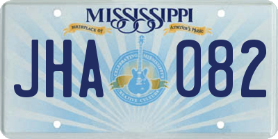 MS license plate JHA082