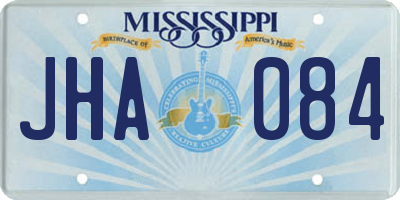 MS license plate JHA084