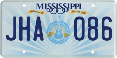 MS license plate JHA086