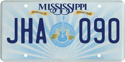 MS license plate JHA090