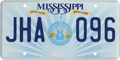 MS license plate JHA096
