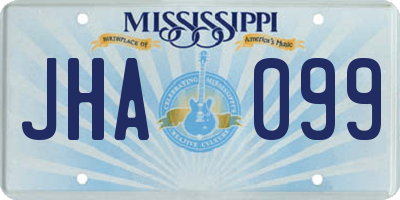 MS license plate JHA099