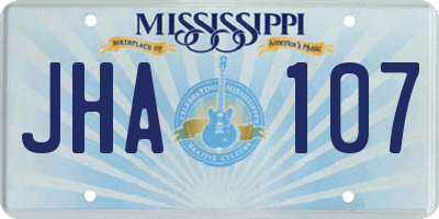 MS license plate JHA107