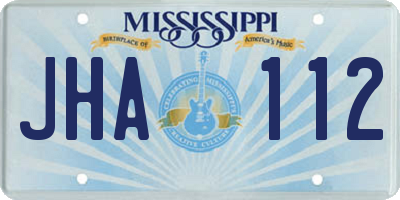 MS license plate JHA112
