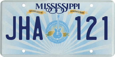 MS license plate JHA121