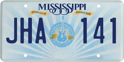 MS license plate JHA141