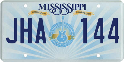 MS license plate JHA144