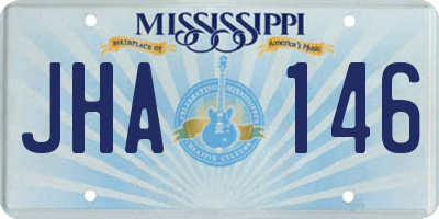 MS license plate JHA146
